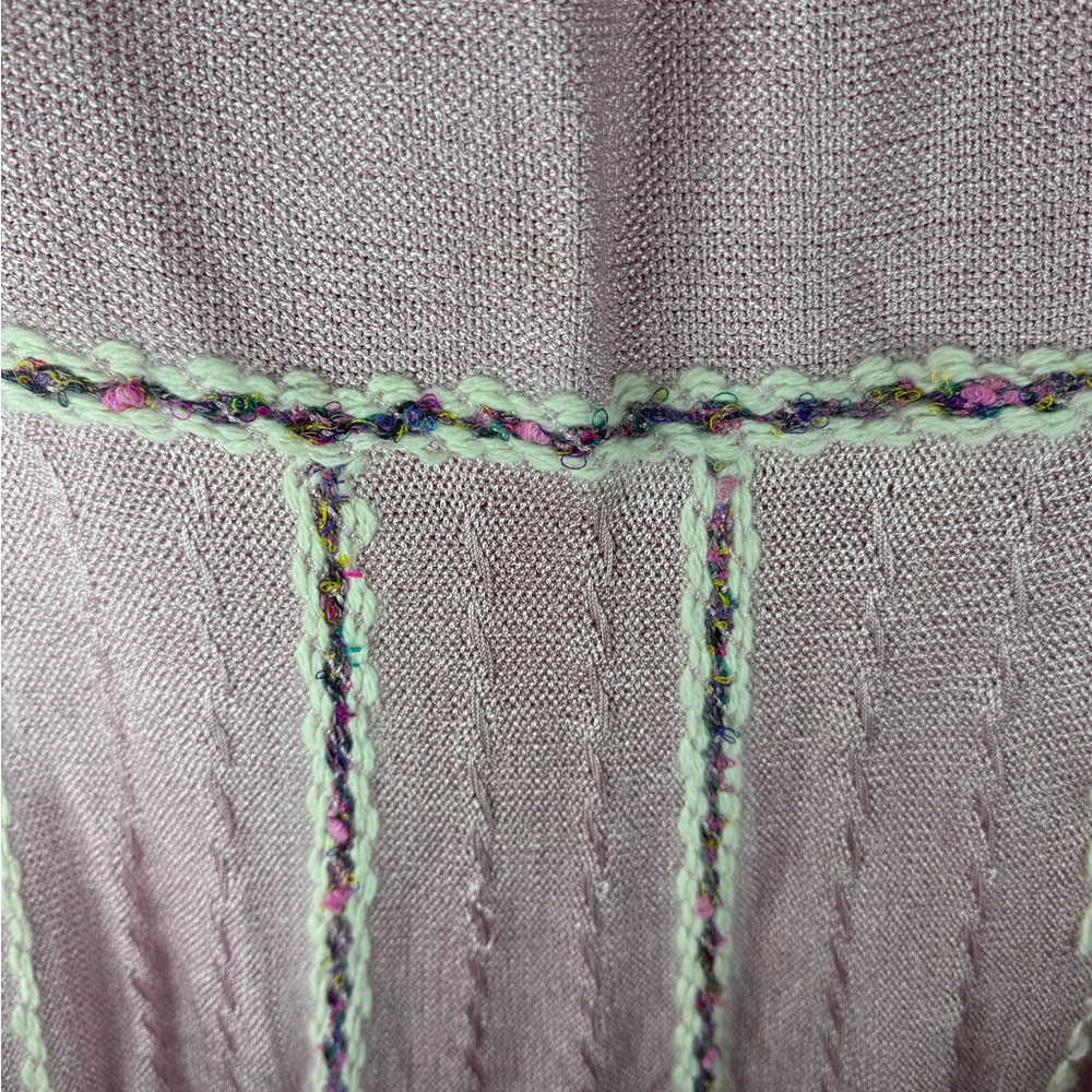 Vintage Soft Pink Maxi Skirt with‎ Braided Accent - Picture 6 of 11